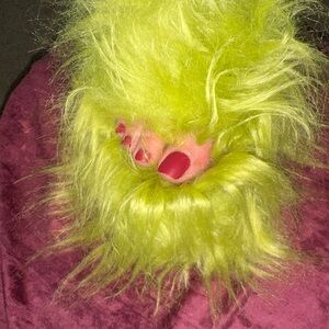 Grinch furry slippers